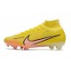 Bota Nike Air Zoom Mercurial Superfly 9 Elite FG Amarillo strike Brillo de Atardecer Casi Uva