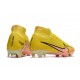 Bota Nike Air Zoom Mercurial Superfly 9 Elite FG Amarillo strike Brillo de Atardecer Casi Uva