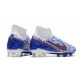 Bota Nike Air Zoom Mercurial Superfly 9 Elite FG Blanco Azul Rojo