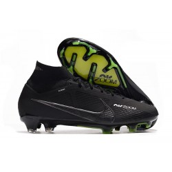 Bota Nike Air Zoom Mercurial Superfly 9 Elite FG Negro DK Gris Humo Cumbre Blanco Voltio