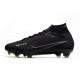 Bota Nike Air Zoom Mercurial Superfly 9 Elite FG Negro DK Gris Humo Cumbre Blanco Voltio