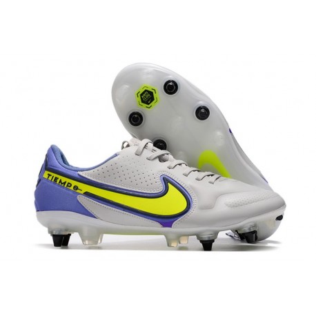 Nike Tiempo Legend 9 Elite SG-Pro AC Gris Niebla Volt Zafiro