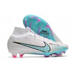 Bota Nike Air Zoom Mercurial Superfly 9 Elite FG Blanco Azul