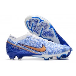 Nike Air Zoom Mercurial Vapor 15 Elite FG Blanco Azul Oro