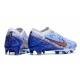 Nike Air Zoom Mercurial Vapor 15 Elite FG Blanco Azul Oro