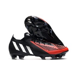 Bota Adidas Predator Edge.1 Low Fg Negro Blanco Rojo