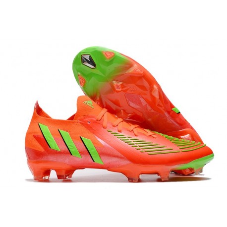 Bota Adidas Predator Edge.1 Low Fg Rojo Team Solar Verde Negro