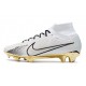 Bota Nike Air Zoom Mercurial Superfly 9 Elite FG Blanco Oro Negro
