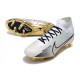Bota Nike Air Zoom Mercurial Superfly 9 Elite FG Blanco Oro Negro