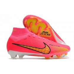 Bota Nike Air Zoom Mercurial Superfly 9 Elite FG Rosa Amarillo