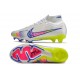 Nike Zoom Mercurial Superfly IX Elite FG Blanco Rosa Azul