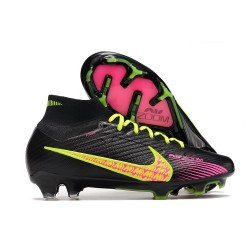 Nike Zoom Mercurial Superfly IX Elite FG Negro Rosa Amarillo