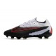 Nike Phantom GX Elite FG Bota Negro Gris Rojo