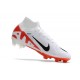 Nike Zoom Mercurial Superfly IX Elite FG Blanco Carmesí Vivo Negro