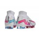 Nike Air Zoom Mercurial Superfly 9 Elite FG Blanco Rosa Azul