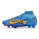 Nike Air Zoom Mercurial Superfly 9 Elite FG X Mbappe Azul Báltico Blanco