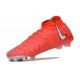 Botas Nike Phantom Luna Elite FG Carmesí Vivo Blanco