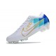 Nike Air Zoom Mercurial Vapor 15 Elite FG Blanco Azul Oro