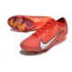 Nike Air Zoom Mercurial Vapor 15 Elite FG MDS Carmesí Claro Marfil Claro Mandarina Viva
