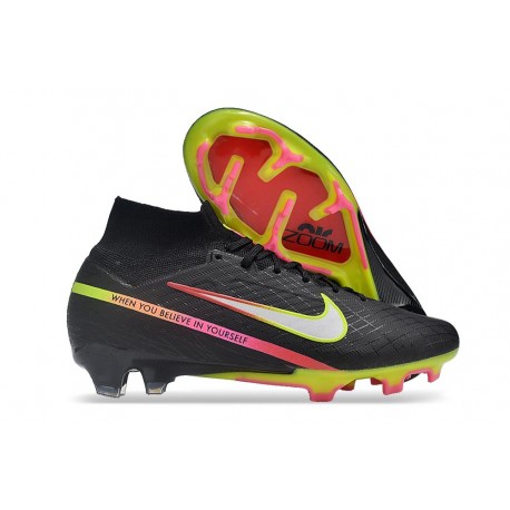 Nike Air Zoom Mercurial Superfly 9 Elite FG Negro Plateado de Muchos