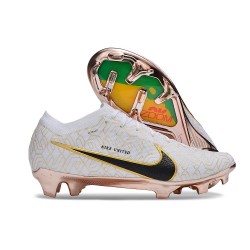 Nike Air Zoom Mercurial Vapor 15 Elite FG Blanco Oro Negro