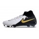 Zapatos Nike Phantom Luna II Elite FG Blanco Negro Mtlc Dorado Moneda