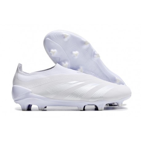 adidas Predator Elite Sin Cordones FG Blanco Plateado Met