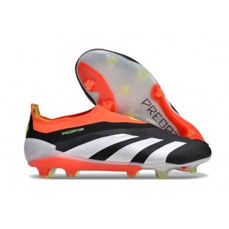 adidas Predator Elite Sin Cordones FG Negro Blanco Rojo