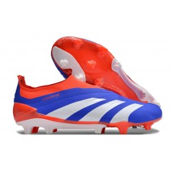 adidas Predator Elite Sin Cordones FG Azul Blanco Rojo