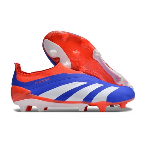 adidas Predator Elite Sin Cordones FG Azul Blanco Rojo