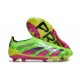 adidas Predator Elite Sin Cordones FG Team Verde Solar Team Shock Amarillo Limón Lúcido