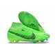 Nike Air Zoom Mercurial Superfly 9 Elite FG MDS 8 Verde Strike Negro 