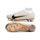 Nike Air Zoom Mercurial Superfly 9 Elite FG Blanco Negro Oro