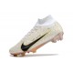 Nike Air Zoom Mercurial Superfly 9 Elite FG Blanco Negro Oro