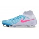 Zapatos Nike Phantom Luna II Elite FG Azul Blanco Rosa