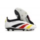 adidas Predator Elite Sin Cordones FG Blanco Negro Rojo Amarillo