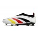 adidas Predator Elite Sin Cordones FG Blanco Negro Rojo Amarillo