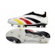 adidas Predator Elite Sin Cordones FG Blanco Negro Rojo Amarillo