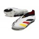 adidas Predator Elite Sin Cordones FG Blanco Negro Rojo Amarillo