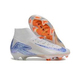 Nike Botines de fútbol Mercurial Superfly X Elite FG Blueprint Blanco Azul Carrera