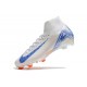 Nike Botines de fútbol Mercurial Superfly X Elite FG Blueprint Blanco Azul Carrera
