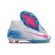Nike Botines de fútbol Mercurial Superfly X Elite FG Blanco Azul Rosa