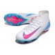 Nike Botines de fútbol Mercurial Superfly X Elite FG Blanco Azul Rosa