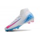 Nike Botines de fútbol Mercurial Superfly X Elite FG Blanco Azul Rosa