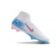 Nike Botines de fútbol Mercurial Superfly X Elite FG Blanco Azul Rosa