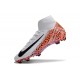 Nike Botines de fútbol Mercurial Superfly X Elite FG Blanco Negro Naranja