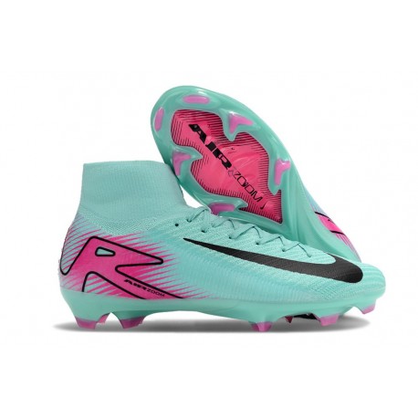 Nike Botines de fútbol Mercurial Superfly X Elite FG Verde Negro Rosa