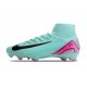 Nike Botines de fútbol Mercurial Superfly X Elite FG Verde Negro Rosa