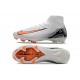 Nike Botines de fútbol Mercurial Superfly X Elite FG Blanco Naranja Negro