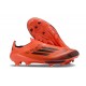 Bota Adidas F50 + Sin Cordones FG Rojo Negro